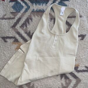 Colsie Racerback Unitard - Tan/ Beige